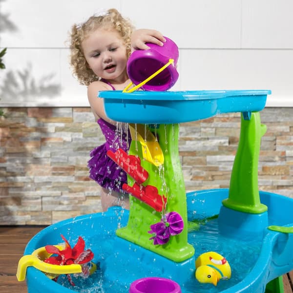 Step2 Rain Showers Splash Pond Vesipöytä ja 13-osainen lisävarustesarja | Vesipöydät | Vesipelit Puutarha | Vesipelit Lisää Lapsille, Vesipöydät