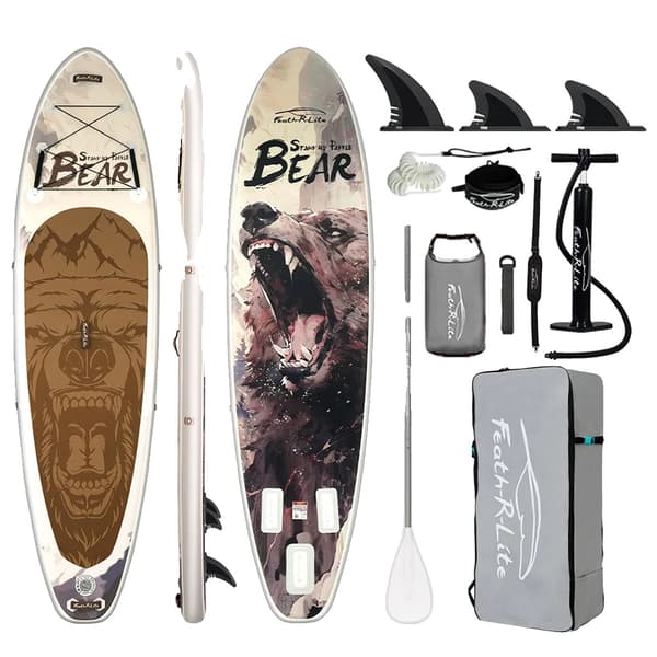 Stand Up Paddle Board, 200 kg viktkapacitet, högdensitet PVC-material,RoligtVatten SUPFR19H