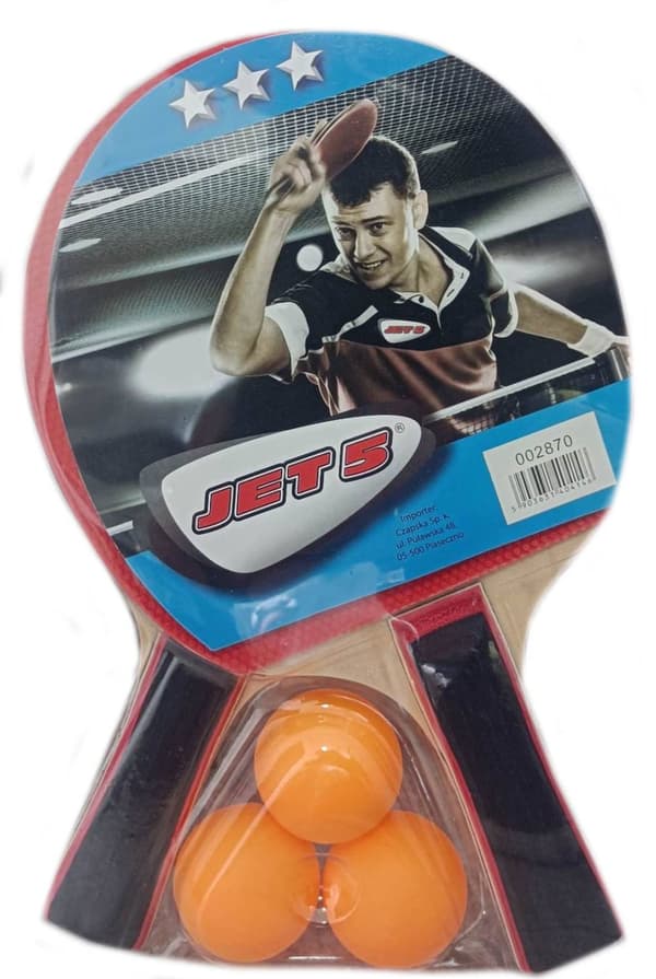 Bordtennisset 2 racketar 3 bollar