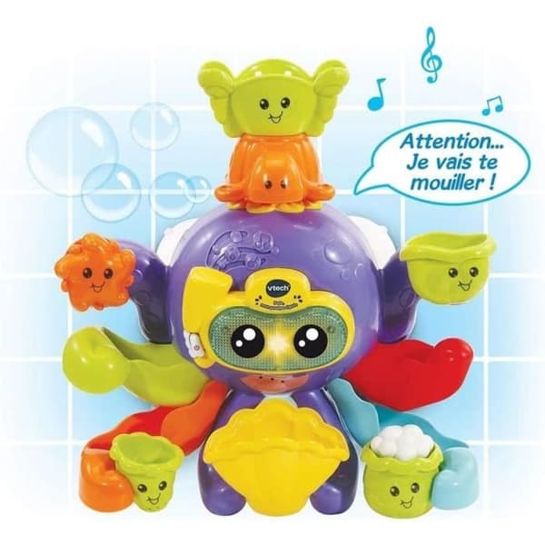 VTECH BABY Interaktiv Badleksak - Polo, Min Roliga Bläckfisk - Flerfärgad - För Bebisar från 1 till 5 år