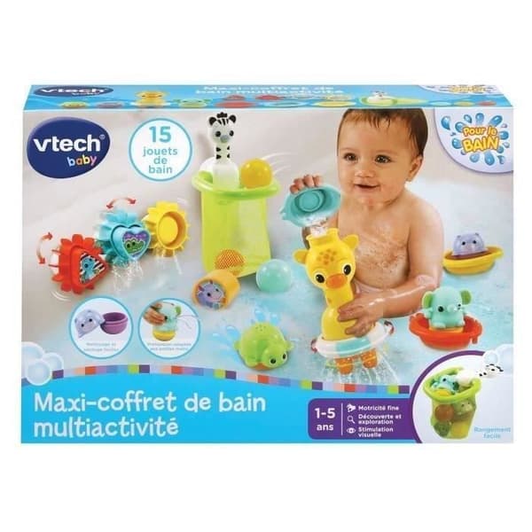 VTECH MAXI Multiaktivitetsbadesæt - Mekanisk giraf - Til børn fra 5 måneder til 5 år