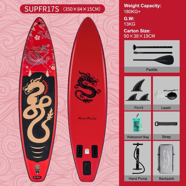 Oppustelig Stand Up Paddle Board, 180KG+ vægtkapacitet, letvægts på 12,5KG,FR17S