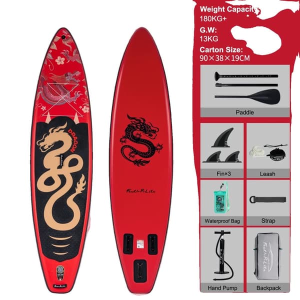 Oppustelig Stand Up Paddle Board, 180KG+ vægtkapacitet, letvægts på 12,5KG,FR17S