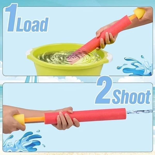 Lollanda Vandpistol 33 cm, Vandpistol - Farverigt skumlegetøj til børn, 8/16 stk, til Sommer, Strand & Pool