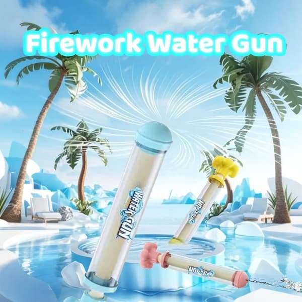Moorle 4-Pack Vattenpistoler med Fyrverkeri-Spray, Vattengevär / Vattenpistol för Sommar, Strand & Pool - Sommarleksak