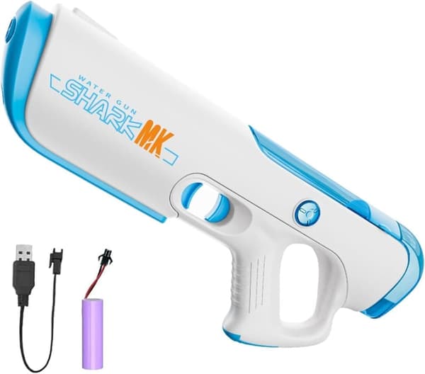 Lollanda Elektrisk Vandpistol, Automatiske Super High Sprøjtepistoler – Kraftfuld, Batteridrevet Vandblaster, Sommerleg, Strand & Pool