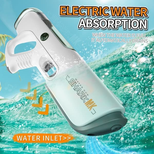 Lollanda Elektrisk Vandpistol, Automatiske Super High Sprøjtepistoler – Kraftfuld, Batteridrevet Vandblaster, Sommerleg, Strand & Pool