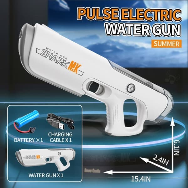 Lollanda Elektrisk Vandpistol, Automatiske Super High Sprøjtepistoler – Kraftfuld, Batteridrevet Vandblaster, Sommerleg, Strand & Pool
