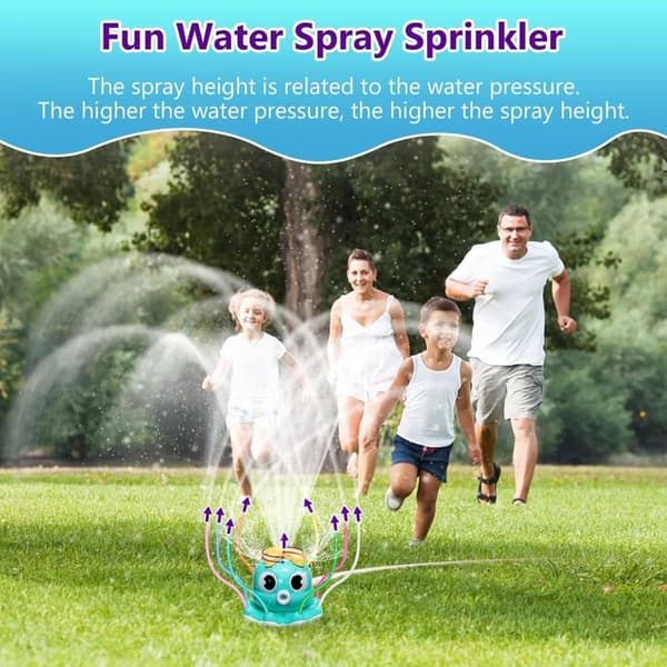 Lollanda Sprinkler til Børn, Vandsprinkler til børn, Vandsprinkler og Spraylegetøj - Sprinkler, Blæksprutte, Rød/Blå