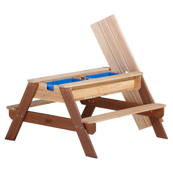 Axi - Sand/Vand Legebord Nick - Brun Med Parasol