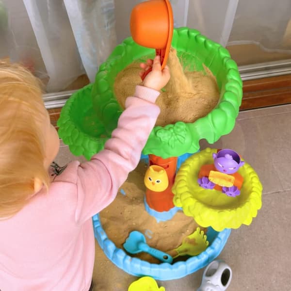 WOOPIE Vattenbord 2 i 1 Sandlåda Happy Tree 8 Tillbehör