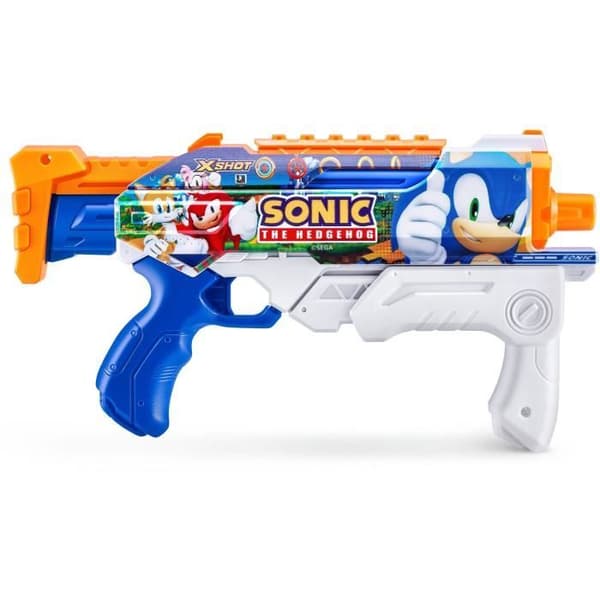 Vandpistol - ZURU - X-SHOT Skins Sonic Hyperload - Sonisk hastighed - Fylder på 1 sekund - Rækkevidde 10 m - 500 ml tank