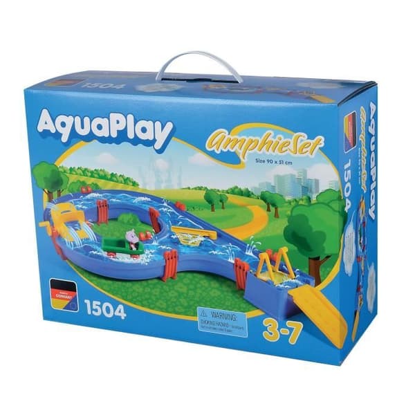 Smoby Aquaplay-sæt Amphie-vandkredsløb med 1 båd og 2 figurer