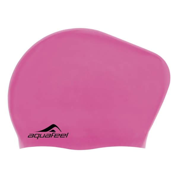 Swimming cap silicone AQUAFEEL 30404 43 pink long hair