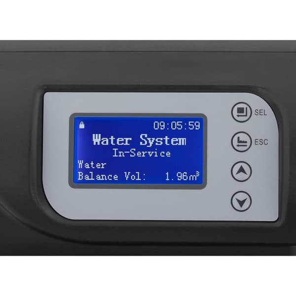 Blødgøringsmiddel og afkalkningsmiddel med automatisk ventil 5 l 3,3 W LCD
