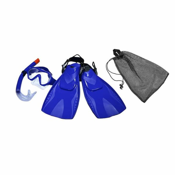 Dykmask med snorkel och simfötter Eqsi Barn