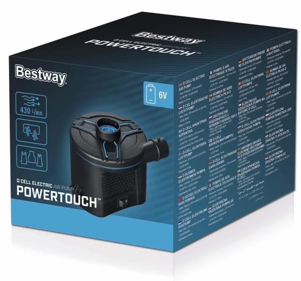 Bestway PowerTouch D batteridriven elektrisk luftpump