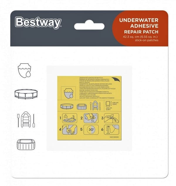 BESTWAY vandtætte reparationslapper 10 stk.
