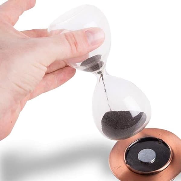 Timglas - Arkopharma - Magnetisk sand timglas - Glas - Trä - 140 x 55 x 55 mm