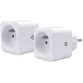 Miniatyrbillede 1 af 6: Sæt med 2 Wi-Fi + BT-tilsluttede stikkontakter - KONYKS - Priska FR Dual Pack - 16 A - Med forbrugsmåler