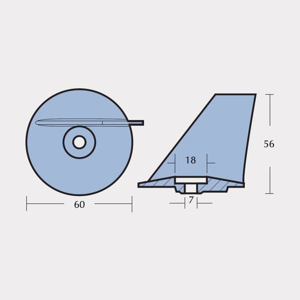 Zinkanod Tecnoseal 853762, till utombordare, passar till Mariner &amp; Mercury 25 - 50 hk