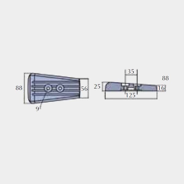 Zinkanod Tecnoseal 3888814 / 3883728, för drev, passar Volvo Penta SX-A &amp; APS-A &amp; DPS