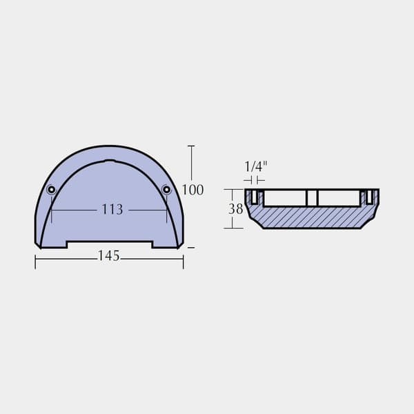 Zinkanod Tecnoseal 3855411, för drev, passar Volvo Penta SX