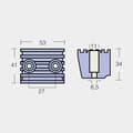 Miniatyrbild 2 av 2: Zinkanod Tecnoseal 873395, för drev, passar Volvo Penta DPX-S/DPX-S1/DPX-R/DPX-A/DP-SM/SX-M
