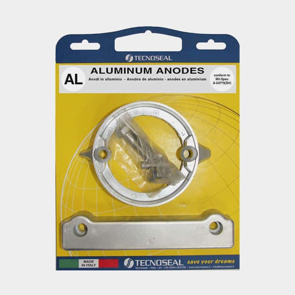 Aluminiumanodkit Tecnoseal, för drev, passar Volvo Penta AQ280 (Duo-propp)