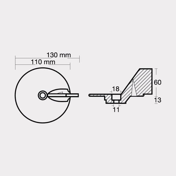 Zinkanod Tecnoseal 338742, till utombordare, passar till Johnson/Evinrude/OMC