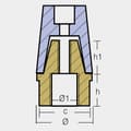 Miniatyrbild 2 av 2: Zinkanod Tecnoseal, för propeller, Ø40 mm x 3 mm/Ø79 mm