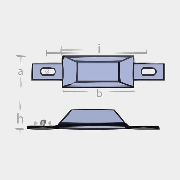 Zinkanod Tecnoseal, för roder/skrov/trimplan, 1 kg, C/C 180 mm, 10-pack