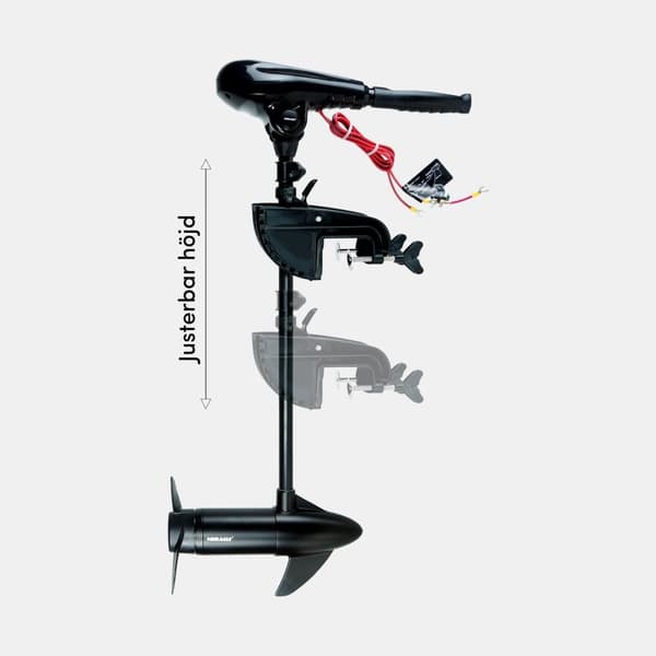 Elmotor båt (trollingmotor) Neraus X 55, 624 W, 71 cm justerbar rigglängd, utan batteri