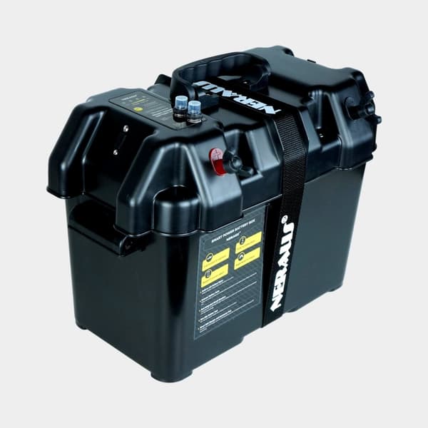 Elmotorpaket Neraus X 55, 624 W, 71 cm justerbar rigglängd, med AGM-batteri (80 Ah) + batterilåda + kabelskor