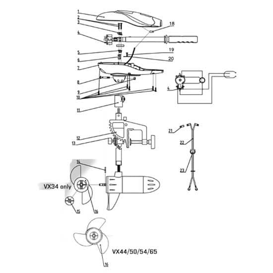 Rhino Vx 54 Electric Outboard Motor Sort