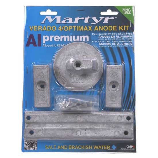 Martyr Anodes Aluminium Anode Sæt Mercury Verado L4 Optimax Søvfarvet