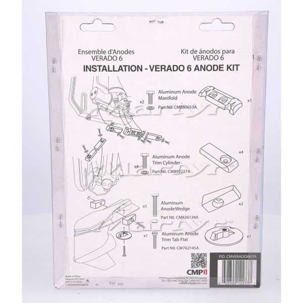 Martyr Anodes Aluminium Anode Sæt Mercury Verado L6-200-3 Søvfarvet