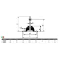 Miniatyrbillede 2 af 2: Ancor Antivibrations Elastisk Støtte Søvfarvet 128 x 125 mm