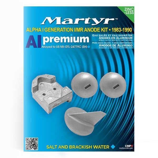 Martyr Anodes Alumiininen Anodisarja Mercruiser Alpha One Gen I Kirkas