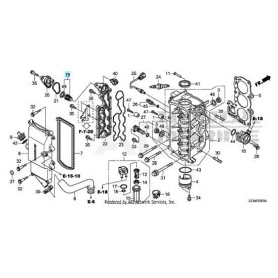 Sierra Honda 18-3628-1 60°c Motorer Termostat Gylden