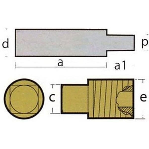 Tecnoseal Komplet Caterpillar Anode Kit Ten02026t Grå
