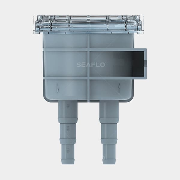 Sjövattenfilter SEAFLO Sea Water Filter 02, plast, 23 - 49 liter/min, 1/2" (13 mm) / 5/8" (16 mm) / 3/4" (19 mm) slang, grå