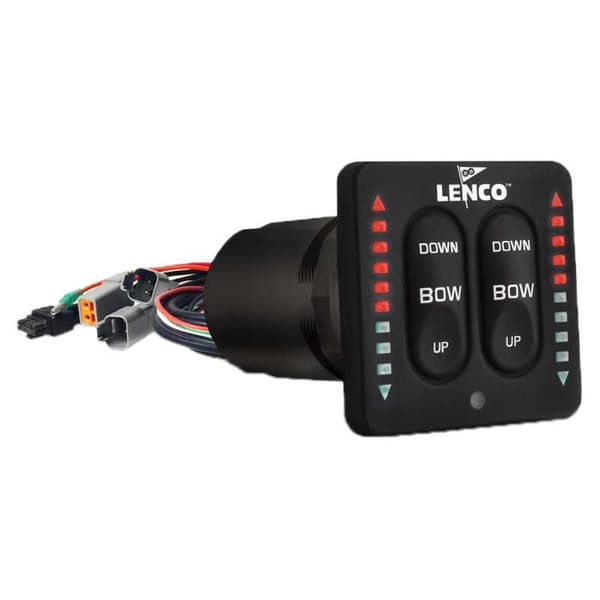 Lenco Marine Dubbel Kolv Panel Control Silver