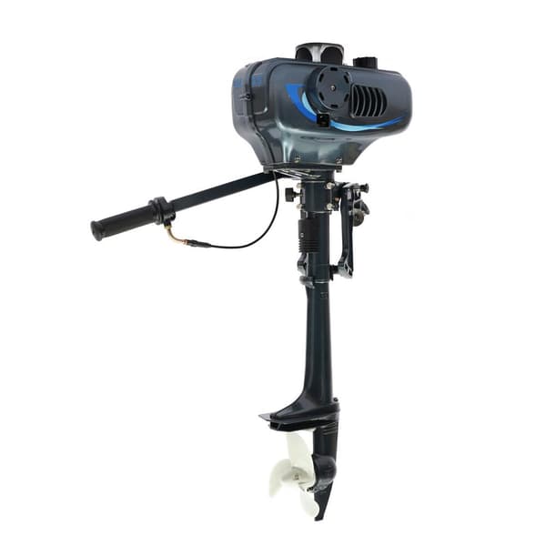 2-takts utombordsmotor, 3,5 hk effekt, 49 cc slagvolym, manuell start