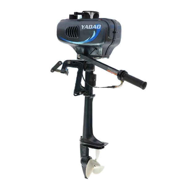 2-takts utombordsmotor, 3,5 hk effekt, 49 cc slagvolym, manuell start