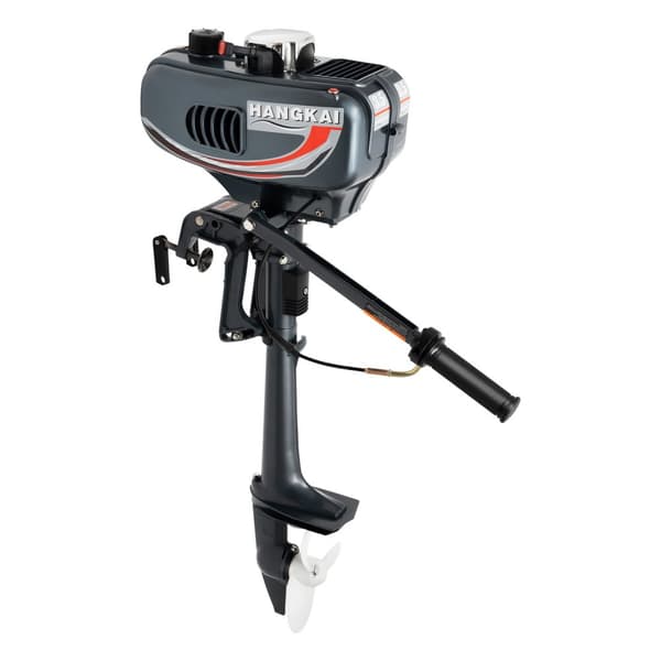 Utombordsmotor, 3,5 hk, 10 km/h hastighet, 2-taktsmotor,svart