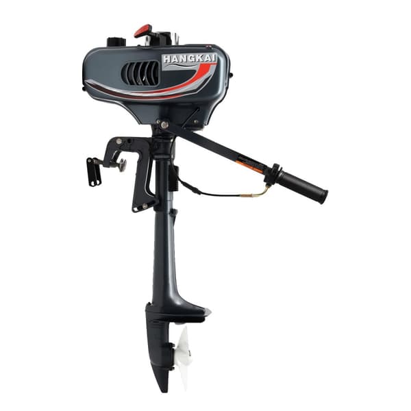 Utombordsmotor, 3,5 hk, 10 km/h hastighet, 2-taktsmotor,svart