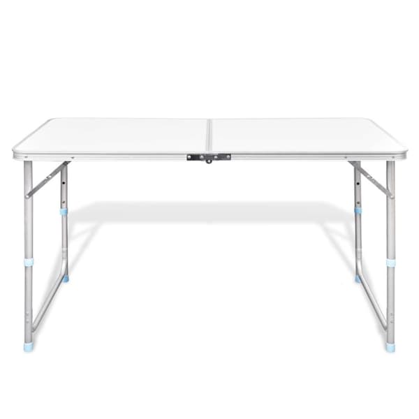 vidaXL Campingbord med höj- och sänkbar aluminium (hopfällbar) 120 x 60 cm