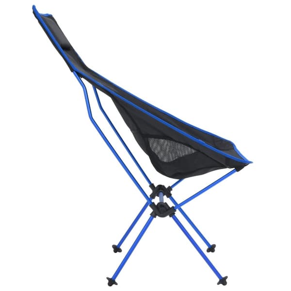 vidaXL foldbar campingstol PVC og aluminium sort