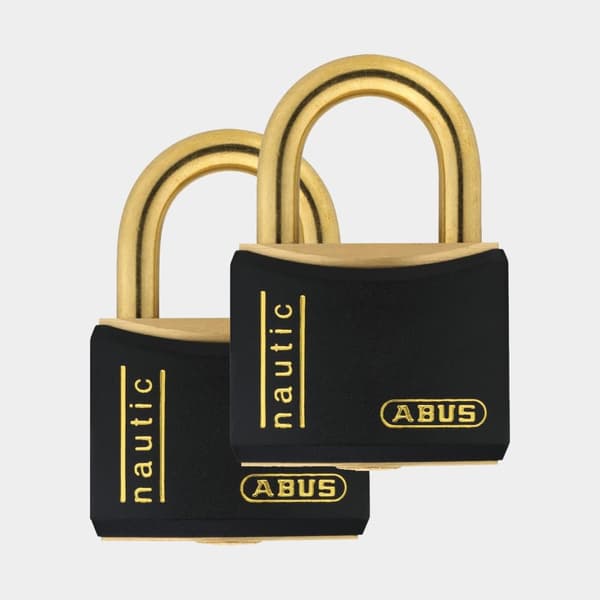 Hänglås ABUS T84MB/40, med bygel i mässing, Ø6.5 mm, lika låsning, svart, 2-pack